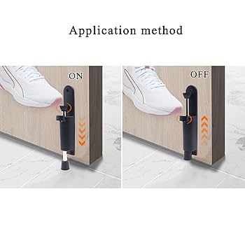 Kickdown Door Stop 2-Pack Easy Step Door Stopper Spring